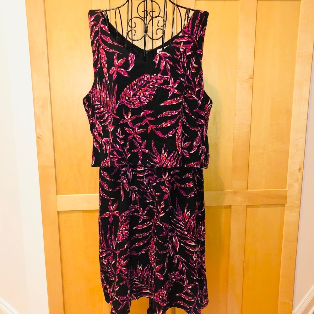Artisan NY sleeveless pink red black Dress size 12